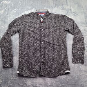 Bewley & Ritch Designer‎ Mens Button Down Shirt Long Sleeve Paisley Pattern Sz L